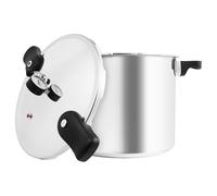 Mudshape Olla a presión gruesa a prueba de explosiones, olla enlatada de alta presión de 22L/23Qt, utensilios de cocina con manómetro