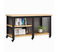 Mueble Acuario Estante Rodante para Acuarios de Peces para Almacenar Accesorios, Soporte para Tanque de Reptiles de Piso con Ruedas Bloqueables, Mesa de Criadero de 10 a 20 Galones para Terraza(Natura