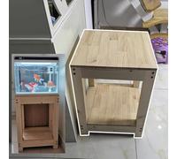 Mueble Acuario Soporte de Exhibición de Terrario de Madera Original para Peces, Soporte de Recinto de Reptil de Doble Capa para Decoración del Hogar, Mesa de Pecera de Esquina(80x50 cm (31 1/2 x 19 3/