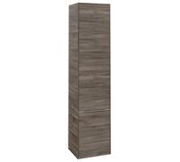 Mueble alto Subway 3.0 de Villeroy & Boch, 2 puertas, bisagra izquierda, 400x1710x362mm, C58600RK, Color: Frente/carcasa: roble piedra, mango: aluminio brillante