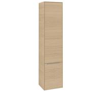 Mueble alto Subway 3.0 de Villeroy & Boch, 2 puertas, bisagra izquierda, 400x1710x362mm, C58600VJ, Color: Frente/carcasa: roble nórdico, mango: aluminio brillante