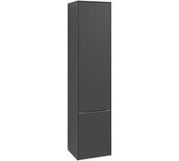 Mueble alto Subway 3.0 de Villeroy & Boch, 2 puertas, bisagra izquierda, 400x1710x362mm, C58601VF, Color: Frontal/carcasa: blanco puro, mango: negro volcán