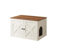 Mueble Arenero para Gatos 80 x 53 x 50 cm Blanco
