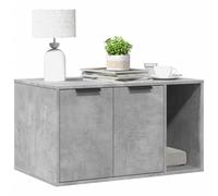 vidaXL Mueble arenero para Gatos Madera Gris hormigón 80x50x45 cm, Mueble de arenero para Gatos, Muebles para Caja de Arena, Armario para arenero para Gatos