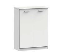 Mueble armario auxiliar multiusos habitacion pasillo cocina color blanco 101x74x37 cm 37 cm