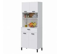 Mueble Auxiliar Cocina Luso 4 Puertas y 1 Cajón Blanco Artik 72x185 cm