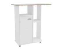 Miroytengo Mueble Auxiliar De Planchado Color Blanco 91x91 cm