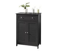Mueble auxiliar para baño, armario de almacenaje organizador para baño con 1 cajones y 2 puerta gris frg238-dg sobuy
