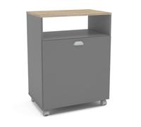 Miroytengo Mueble Auxiliar para Lavandería en Color Gris 61x80x40 cm