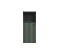 trendteam smart living - PureBliss - Armario de pie - Verde - Aspecto Acanalado - 1 Compartimento Abierto + 1 Estante Eonle - 40 x 95 x 31 cm - Armario de baño con Elegante Mango de Metal