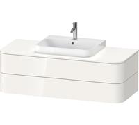 Mueble bajo de lavabo con consola Duravit Happy D.2 Plus, suspendido, 1300x550 mm, 2 cajones, para lavabo con mueble, HP496209292, Color: Gris piedra Seda Barniz mate