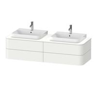 Mueble bajo de lavabo con consola Duravit Happy D.2 Plus, suspendido, 1600x550 mm, 4 cajones, para 2 lavabos con mueble, HP4964B3636, Color: Blanco seda lacado mate