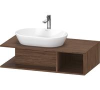 Mueble bajo de lavabo de consola Duravit D-Neo, suspendido, 1000x260x550mm, 1 compartimento abierto en el lado derecho, DE492902121, Color: DecoraciÃ³n en nogal oscuro