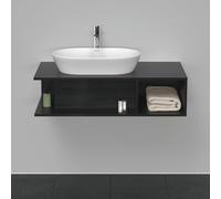 Mueble bajo de lavabo de consola Duravit D-Neo, suspendido, 1000x260x550mm, 1 compartimento abierto en el lado derecho, DE492901616, Color: Decoración roble negro