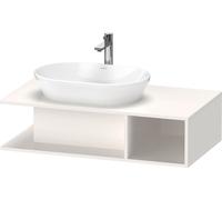 Mueble bajo de lavabo de consola Duravit D-Neo, suspendido, 1000x260x550mm, 1 compartimento abierto en el lado derecho, DE492902222, Color: Decoración blanca de alto brillo