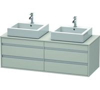 Mueble bajo de lavabo de consola Duravit Ketho, suspendido, 1400x496x550 mm, 4 cajones, para 2 lavabos sobre encimera, por ambos lados, KT6657B0707, Color: Decoración gris hormigón mate
