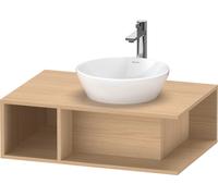 Mueble bajo de lavabo Duravit D-Neo consola, suspendido, 800x260x550mm, 1 compartimento abierto en el lado izquierdo, DE495803030, Color: Decoración roble natural