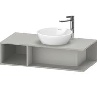 Mueble bajo de lavabo Duravit D-Neo consola, suspendido, Compacto, 1000x260x480mm, 1 compartimento abierto en el lado izquierdo, DE493900707, Color: DecoraciÃ³n gris hormigÃ³n mate