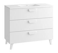 Mueble bajo de lavabo Sofía (An x Pr x Al: 100 x 46 x 84 cm, Blanco mate)