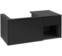 Mueble bajo de lavabo Subway 3.0 de Villeroy & Boch, iluminación LED, 2 extraíbles, lavabo a la izquierda, elemento de estantería abajo a la derecha, 1001x422,5x516mm, C572L1VL, Color: Frontal/carcasa