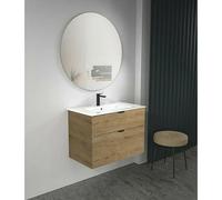Mueble bajo de lavabo Triana 2C (An x Pr x Al: 80 x 38 x 56 cm, Roble)
