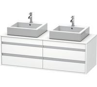 Mueble bajo encimera Duravit Ketho 6657, 4 cajones, 1400mm, para 2 lavabos de sobremesa, a ambos lados, KT6657B1818, Color: Blanco Mate Decoración