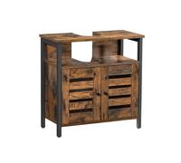 Mueble bajo Lavabo 60 x 30 x 60 cm Marrón Rústico y Negro