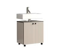 Mueble bajo lavabo con ruedas 2 puertas l60 cm - purebliss