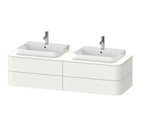 Mueble bajo lavabo consola Duravit Happy D.2 Plus, suspendido, 1600x550 mm, 4 cajones, para 2 lavabos sobre encimera, HP4974B8484, Color: Decoración blanco supermate