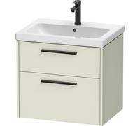 Mueble bajo lavabo Duravit D-Code, 1 extraíble, 1 cajón, 634x460mm, recorte de sifón, con tirador, DC46710BDHH0000, Color: Cuerpo verde pÃ¡lido mate, mango negro diamante mate