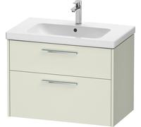 Mueble bajo lavabo Duravit D-Code, 1 extraíble, 1 cajón, 784x460mm, corte sifón, con tirador, DC4672010HH0000, Color: Cuerpo verde pálido mate, tirador cromado de alto brillo