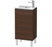 Mueble bajo lavabo Duravit L-Cube, vertical, 1 puerta, apertura a la derecha, 420x704x294mm, LC6273R6969, Color: Nogal cepillado Chapa de madera auténtica