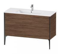 Mueble bajo lavabo Duravit Xviu 4484 vertical, 2 cajones, para lavabo ME by Starck 233612, 1210x480 mm,, XV44840B221, Color: negro mate/nogal oscuro