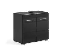Mueble bajo lavabo - Negro lacado - KLEANKIN