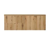 Mueble bajo lavabo newport mural con 2 cajones y 2 puertas mdf 160x60x40 cm - roble