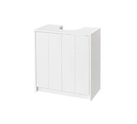 Mueble bajo Lavabo pie de Tablero Laminado Blanco de 56x30x60 cm