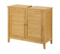 Mueble bajo lavabo värmdö con 2 puertas bambú 60 x 67 x 30 cm natural [en.casa]