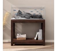 Mueble bajo para Acuario Terrario de Reptiles de Madera de Doble Capa con Soporte para Peces, encimera Engrosada de 1,5 cm, Alta Capacidad de Carga, Ideal para Colocar Peces y Reptiles. Esta