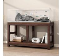 Mueble bajo para Acuario Terrario de Reptiles de Madera de Doble Capa con Soporte para Peces, encimera Engrosada de 1,5 cm, Alta Capacidad de Carga, Ideal para Colocar Peces y Reptiles. Esta