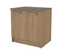 Mueble bajo para fregadero noa roble 80 cm