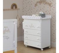 Mueble bañera cambiador B-1940 Happy de Micuna Blanco-Lunares Beige