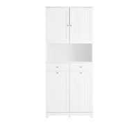 Mueble baño estrecho con 2 cestos para ropa y 2 cajones bzr215-w 90 cm
