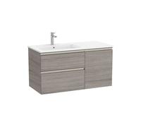 Mueble Base Asimétrico 2 Cajones Una Puerta Lavabo Izquierda 100x46x53cm Colección The Gap Roca