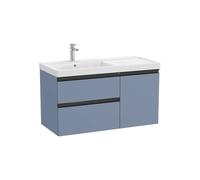 Mueble Base Asimétrico 2 Cajones Una Puerta Lavabo Plus Izquierda 100x46x57cm Colección The Gap Roca