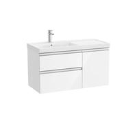 Mueble Base Asimétrico con 2 Cajones Una Puerta Lavabo a la Izquierda 100x46x57cm Colección The Gap Roca