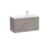Mueble Base Asimétrico con 2 Cajones Una Puerta Lavabo Derecha 100x46x53cm Colección The Gap Roca