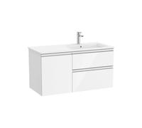 Mueble Base Asimétrico con 2 Cajones Una Puerta Lavabo Derecha 100x46x54cm Colección The Gap Roca