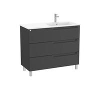 Mueble Base con Tres Cajones y Lavabo Asimétrico a la Derecha 100x46x85cm Roca