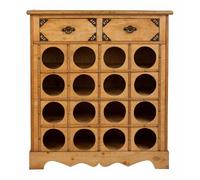 Mueble botellero de madera marrón 63x31x69,5