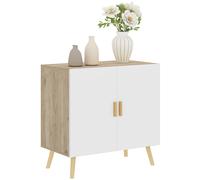 Mueble buffet HOMCOM, mueble de almacenamiento, con de bambú, estante ajustable, base elevada, para , cocina, comedor, 76 x 41, 2 x 74 cm y madera natural